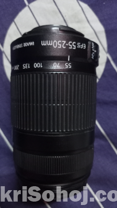 Canon 550d with 55-250 zoom lens